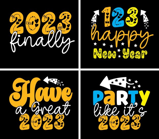 Happy new year svg t shirt design