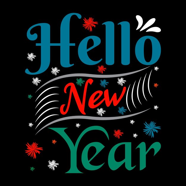 Vector happy new year t-shirt design 2023