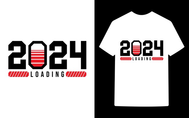 Vettore buon anno t-shirt design 2024