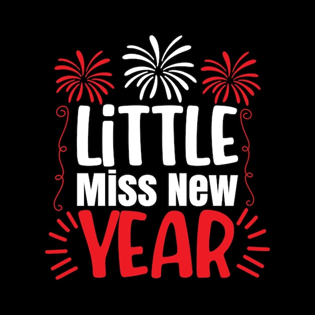 Happy new year t shirt design vector