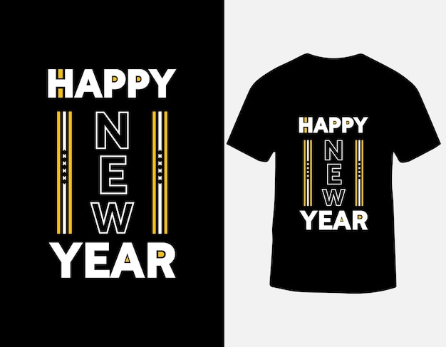 Happy new year t shirt design