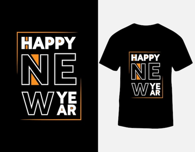 Happy new year t shirt design