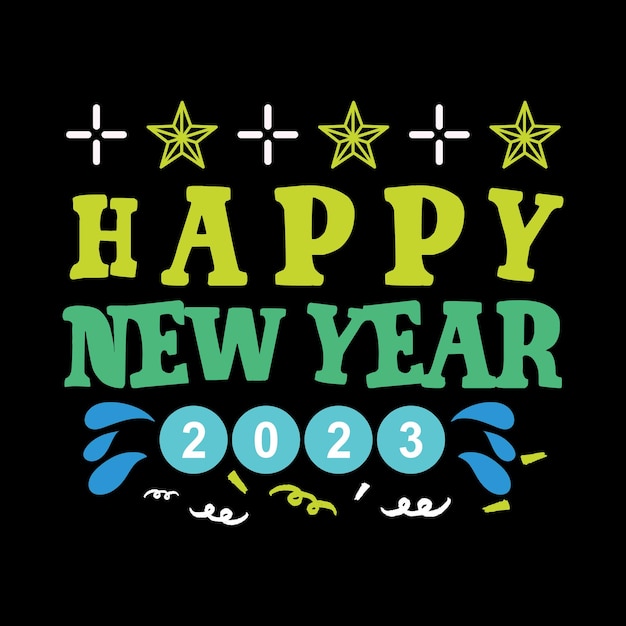 Vector happy new year t-shirt design