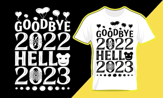 Vector happy new year t-shirt design