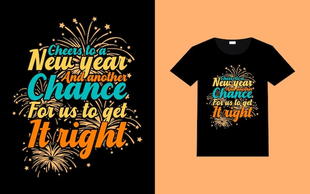 Happy new year t-shirt design