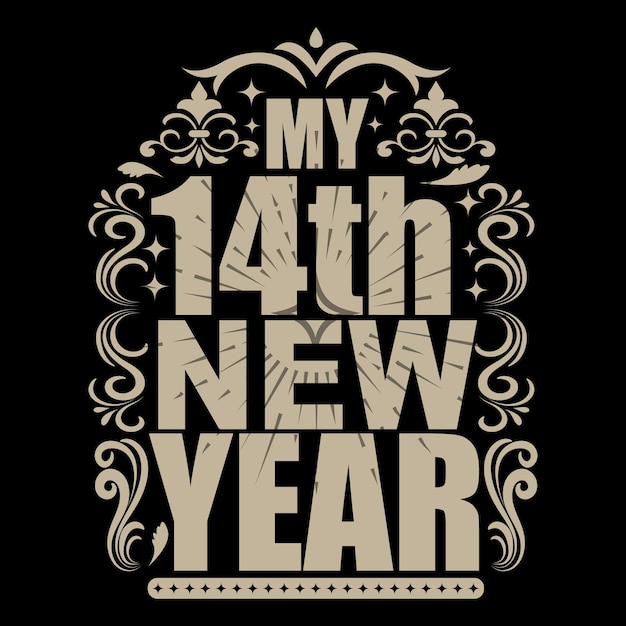 Vector happy new year t-shirts design