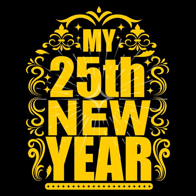 Vector happy new year t-shirts design