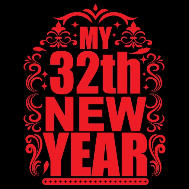 Vector happy new year t-shirts design