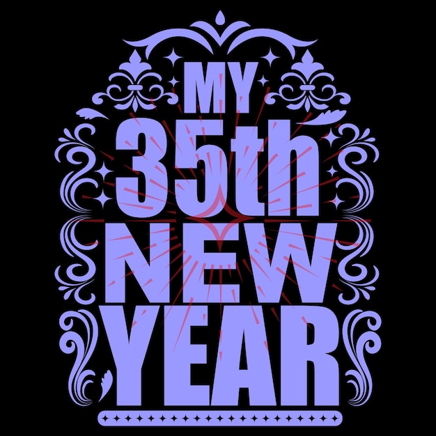 Vector happy new year t-shirts design