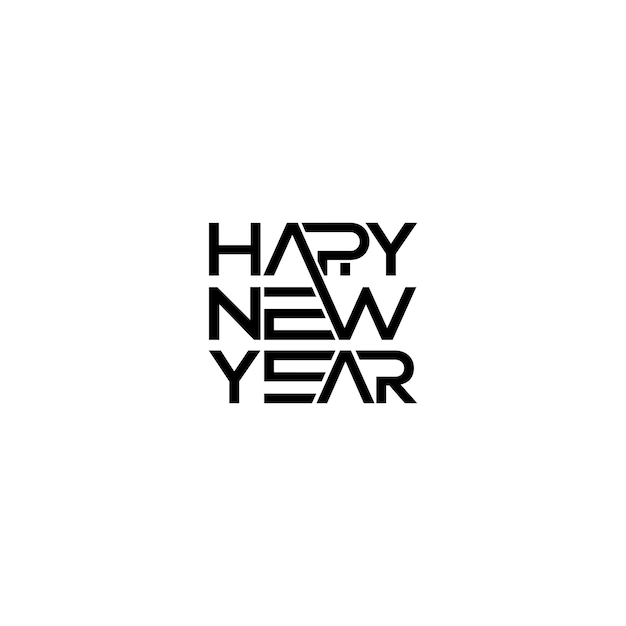 Happy new year text design