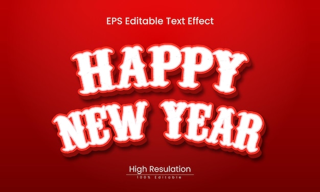 Happy new year text effect design