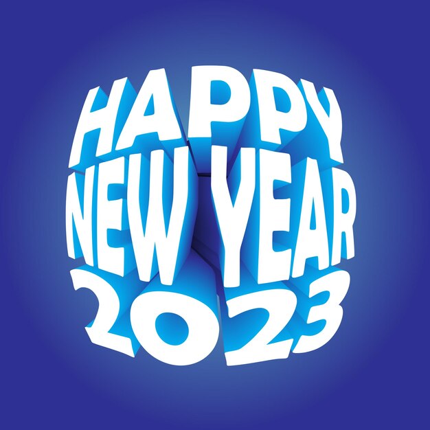 Happy new year text effect etitable vector