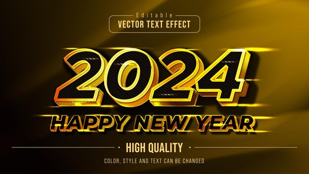 Buon anno testo effetto oro di lusso