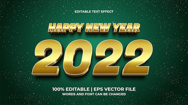 Vector happy new year text effect