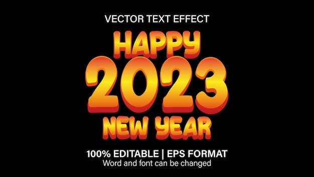 happy new year text effect