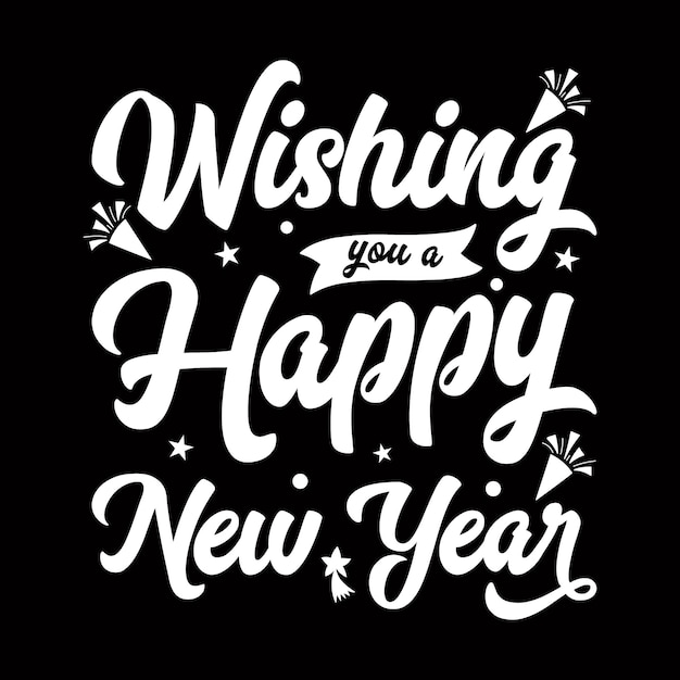 Vector happy new year tshirt design