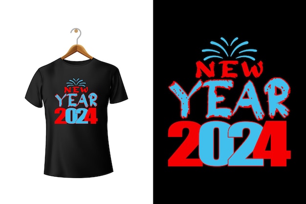 벡터 새해 축하 타이포그래피  ⁇ 터 티셔츠 디자인