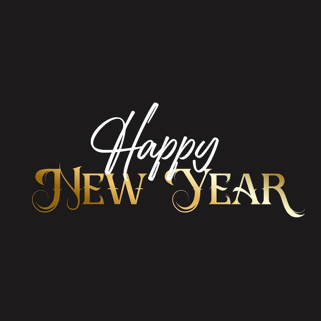 Happy New Year Typography