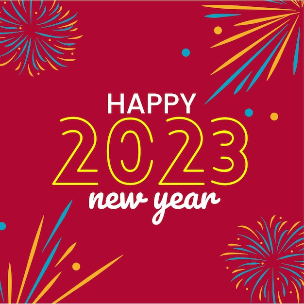 Happy new year wish quotes design