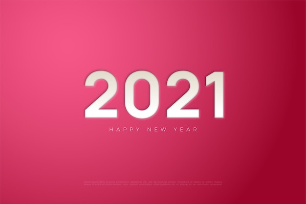 Vector happy new year with number highlighted