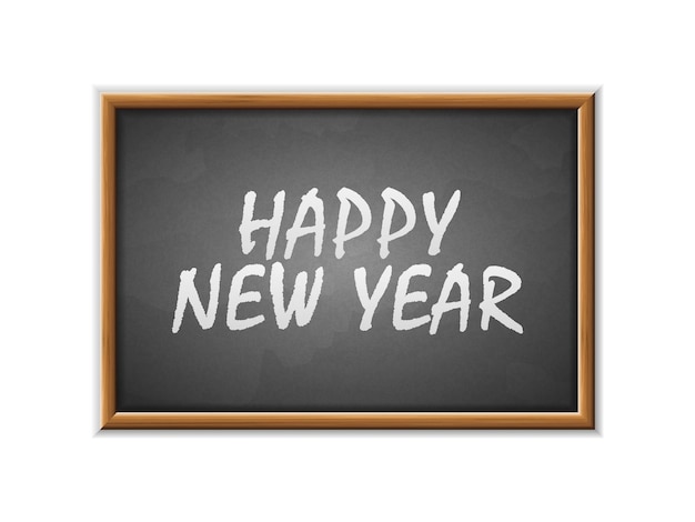 黒板に書かれた新年あけましておめでとうございます