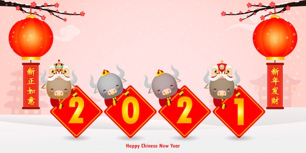 Happy new year, year of the ox zodiac