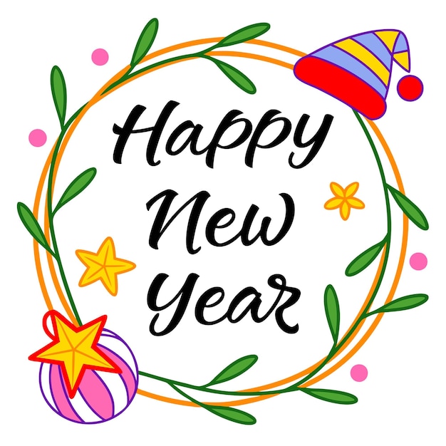 Vector happy new year