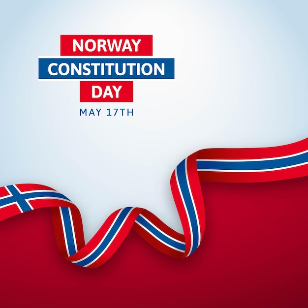 Happy norway constitution day vector template design illustration