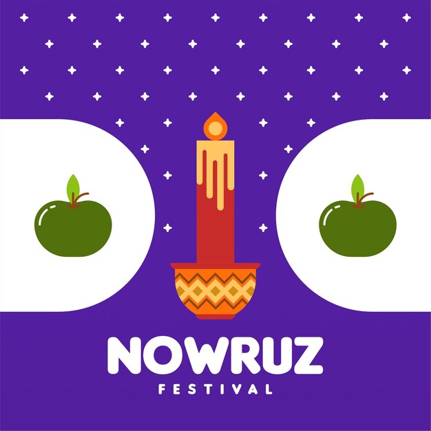 Vector happy nowruz festival web banner background illustration