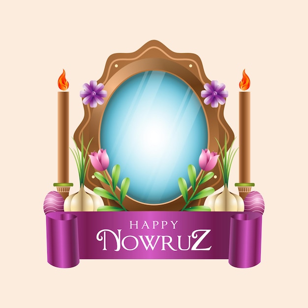 벡터 소셜 미디어 게시물을 위한 happy nowruz 포스터 템플릿