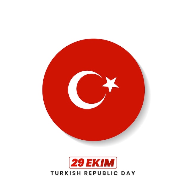 Vector happy october 29th turkish republic day vector illustration