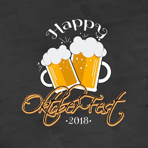 Vector happy oktoberfest banner