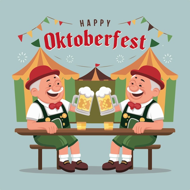 Happy Oktoberfest festival vector illustration design