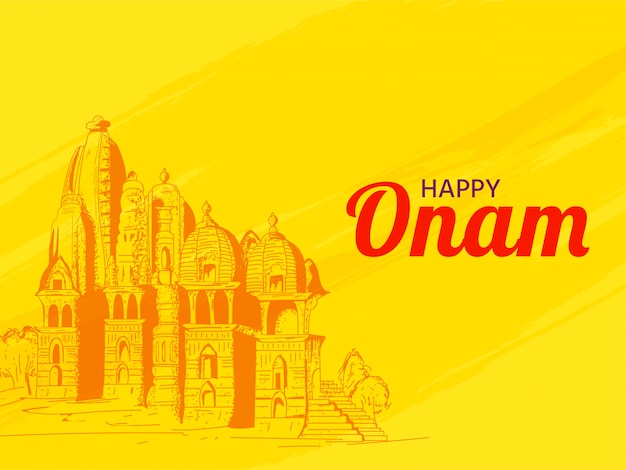 Happy onam banner or poster design.