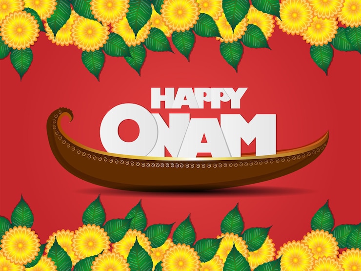Vector happy onam celebration background