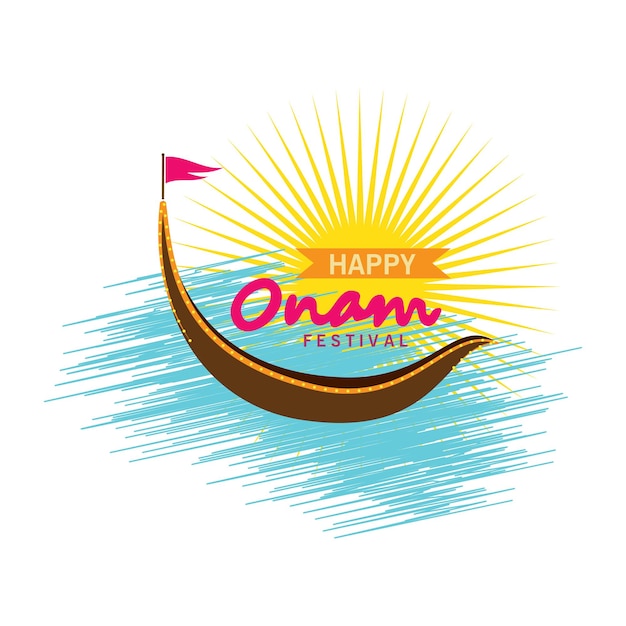 Illustrazione di design felice di onam