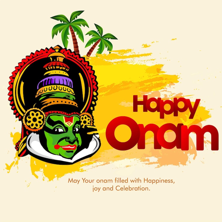 Vector happy onam festival of south india kerala big shopping sale advertisement background