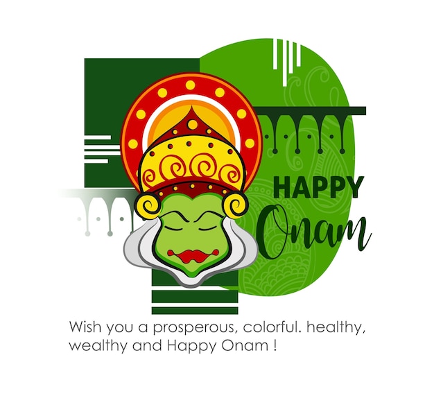 Happy onam festival of south india kerala. vector illustration