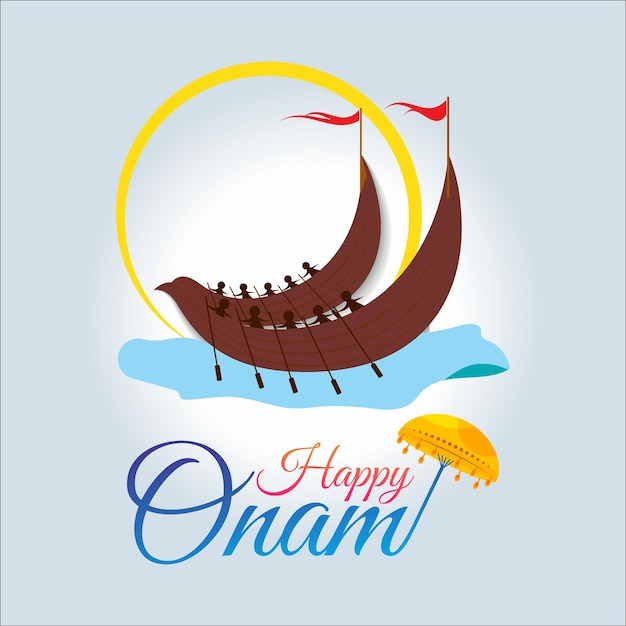 Happy Onam festival of South India Kerala