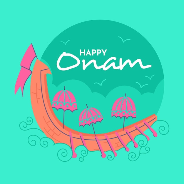 Happy onam illustration