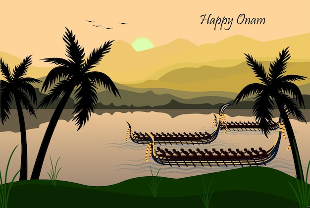 Happy Onam a very famous south indian festival of India