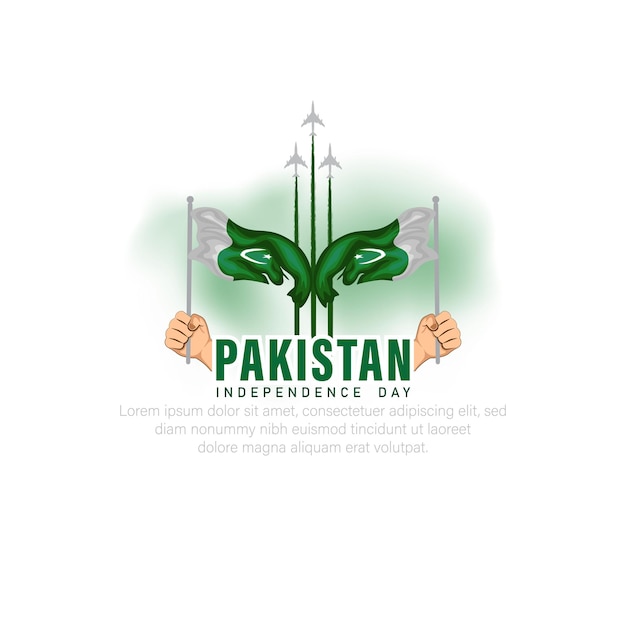 Счастливого Дня независимости Пакистана 14 августа Вектор
