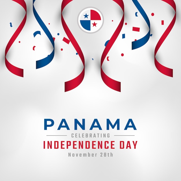 Vector happy panama independence day november 28th celebration vector design illustration templates