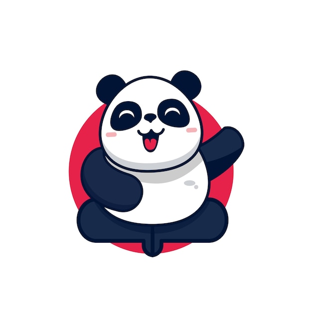 Happy Panda Mascot Design