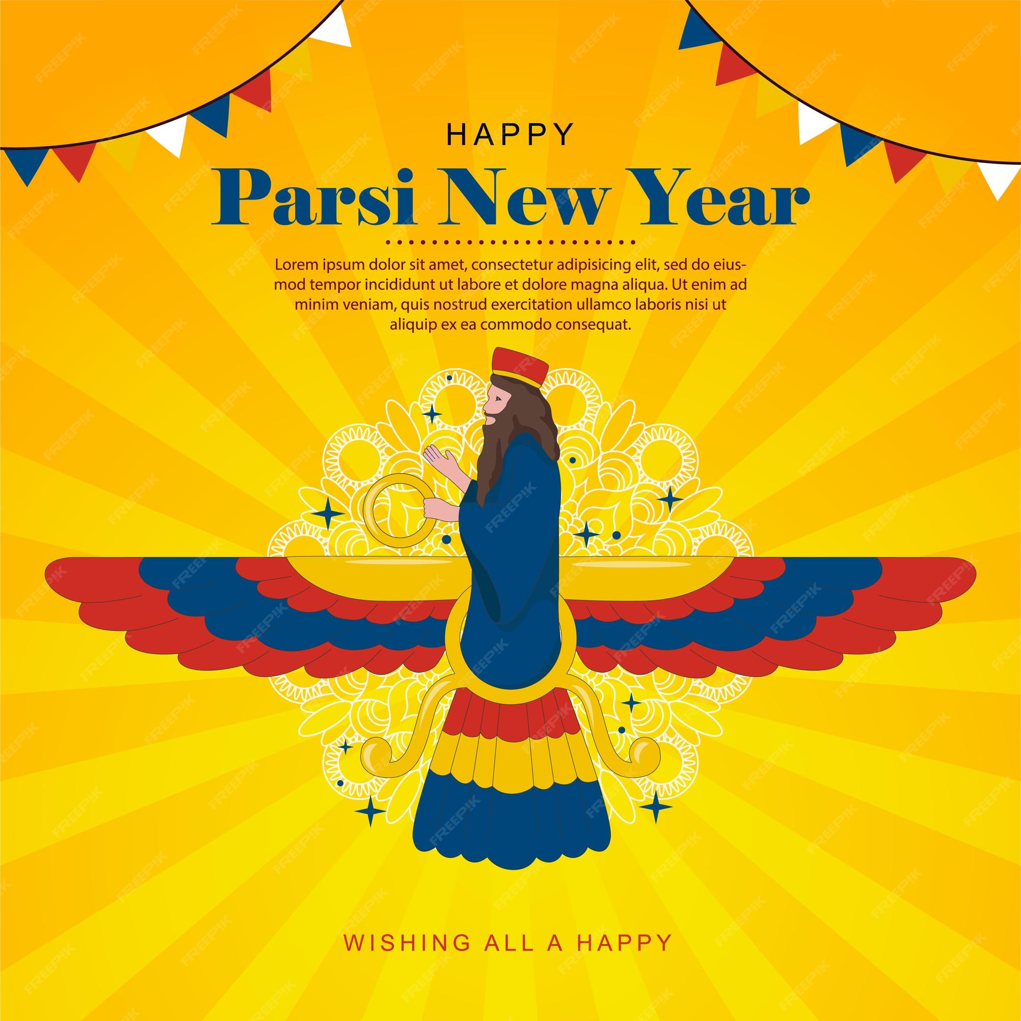 Premium Vector Happy Parsi New Year Background