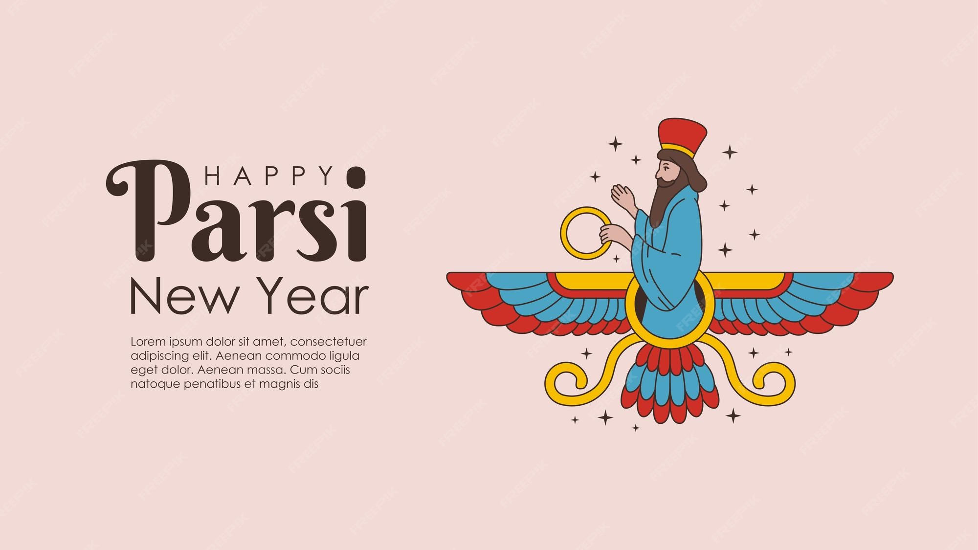 Premium Vector Happy parsi new year banner template