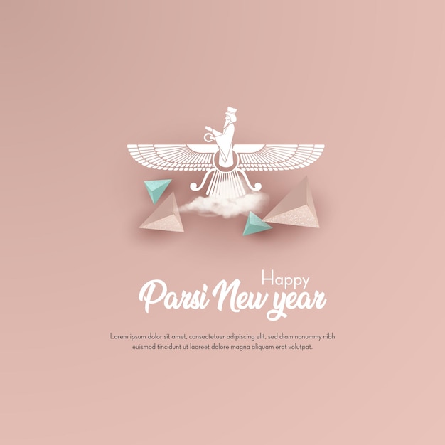 Happy parsi new year creative ads.vector, баннер, плакат, флаер.