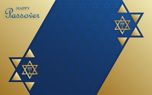 Vector happy passover card the pessah holiday with nice and creative jewish symbols