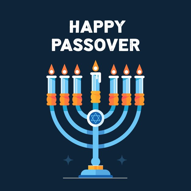 Vector happy passover lable design