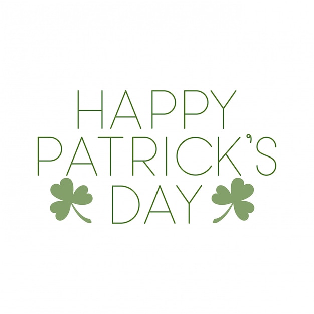 Happy patrick`s day label isolated icon